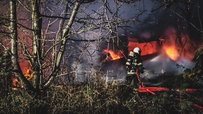 Feuerwehr Rostock: Ausgedehnter Brand in Kleingartenanlage