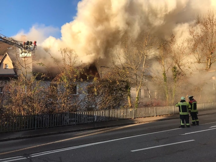 LRA-Ravensburg: Großbrand in der Innenstadt von Weingarten