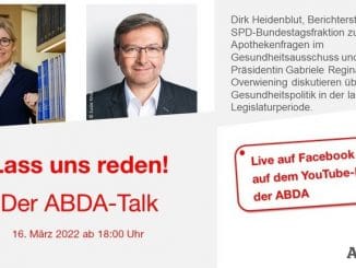 Einladung zu "Lass uns reden! - Der ABDA-Talk" am 16. März 2022 mit Dirk Heidenblut MdB