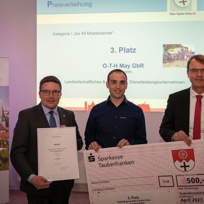 Dritter Platz in der Kategorie I "bis 49 Mitarbeitende" - O-T-H May GbR aus Külsheim