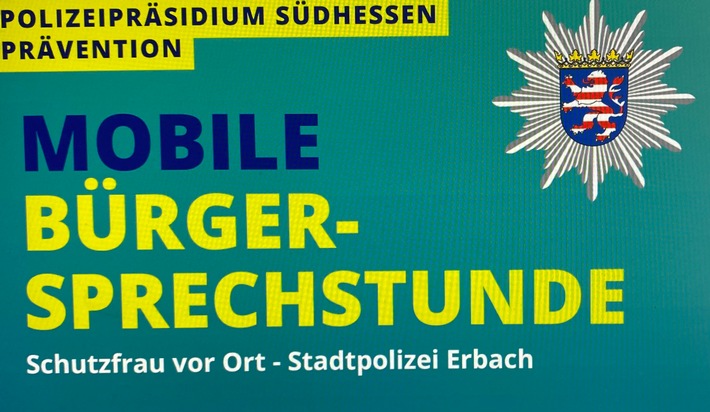 POL-DA: Erbach/Dorf-Erbach: Bürgersprechstunde der Polizei - Fahrräder werden codiert/Anmeldung erforderlich