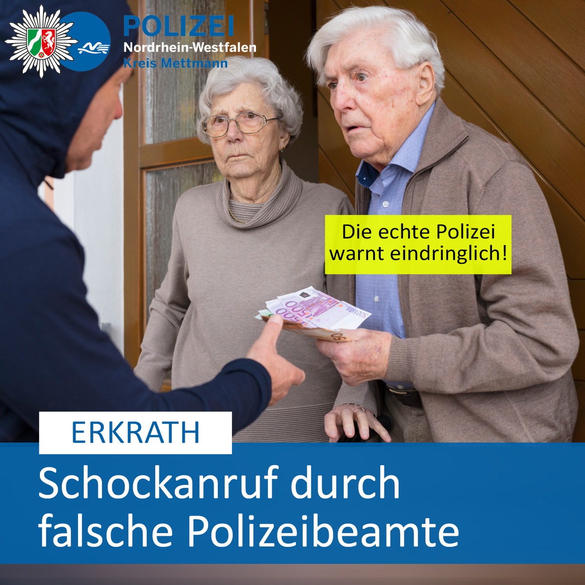 POL-ME: Falsche Polizeibeamte: 89 Jahre alter Senior wird Opfer des 