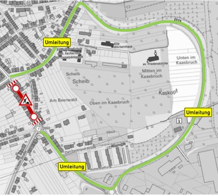 Straßenbauarbeiten der L 113/L 114 unter Vollsperrung zwischen Neunkircher Hermannstraße bis Kreisel an der Kirkeler Straße