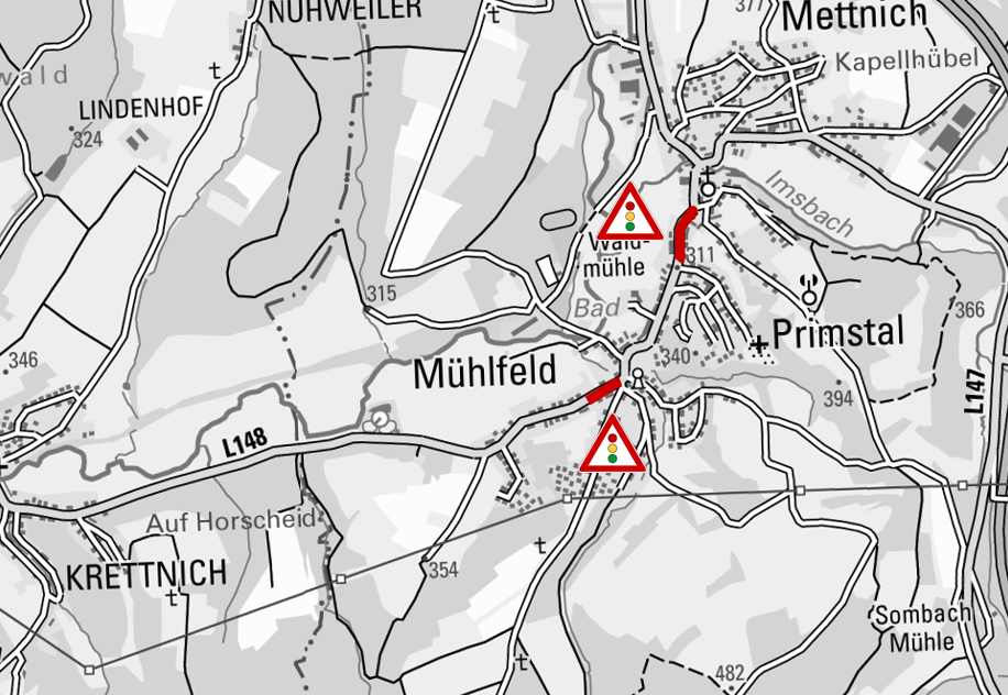  L 147/ L 148  - Instandsetzungsarbeiten in der Ortsdurchfahrt Primstal