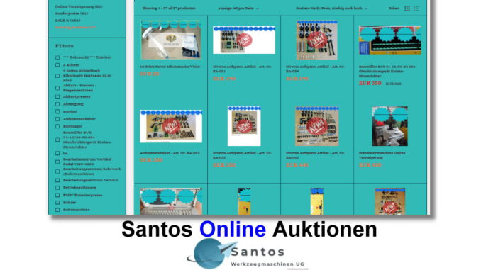 Santos Online Auktionen - Titelbild Anzeige Wertheim24.de13.12.2020