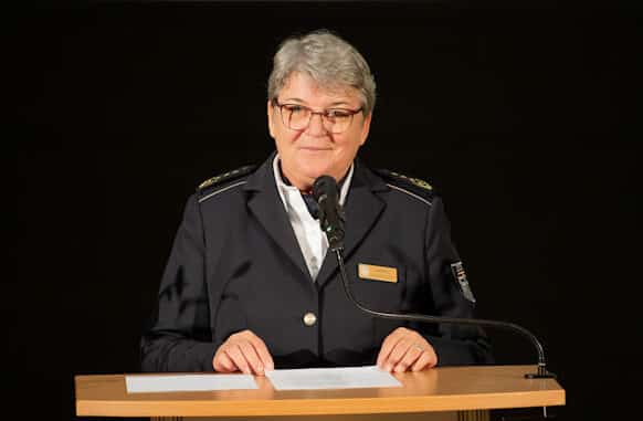 Colette Hercher, Präsidentin der Generalzolldirektion, bei ihrer Rede