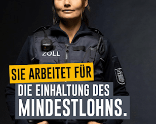 Sie arbeitet für die Einhaltung des Mindestlohns.