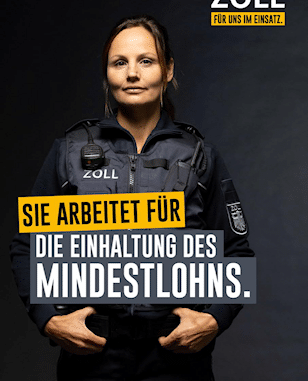 Sie arbeitet für die Einhaltung des Mindestlohns.