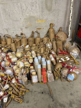 Gesamtsicherstellung an illegaler Pyrotechnik