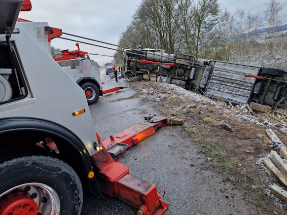 Verunfallter Lkw