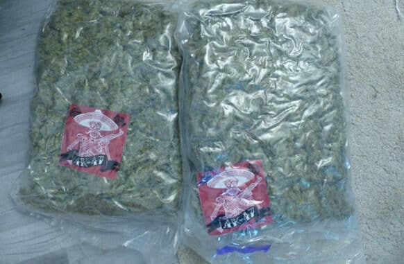 Folienbeutel mit Marihuana