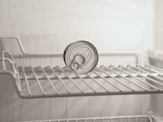 beverage can in refrigerato