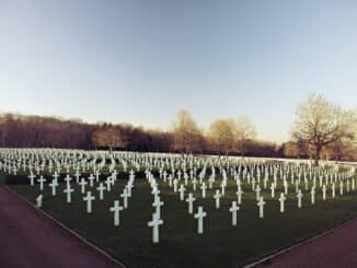 landscape photo of cemetery during daytime