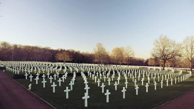 landscape photo of cemetery during daytime
