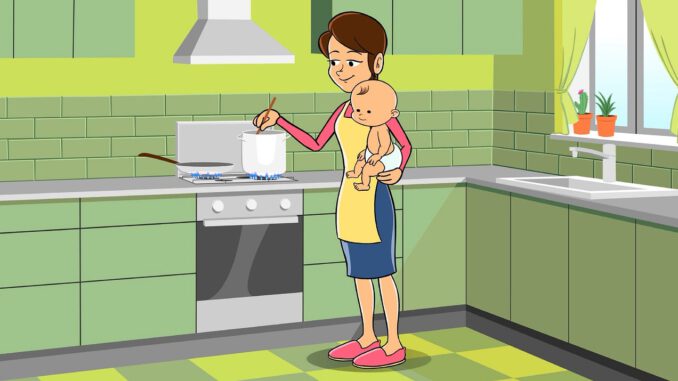 Drawing Mother And Son Cooking  - serendypita / Pixabay