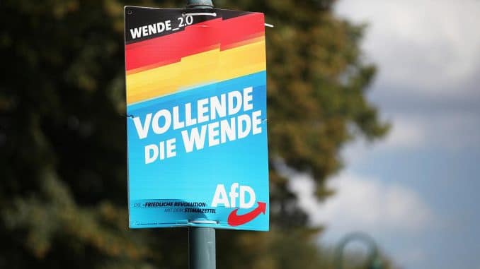 AfD-Plakat, über dts Nachrichtenagentur