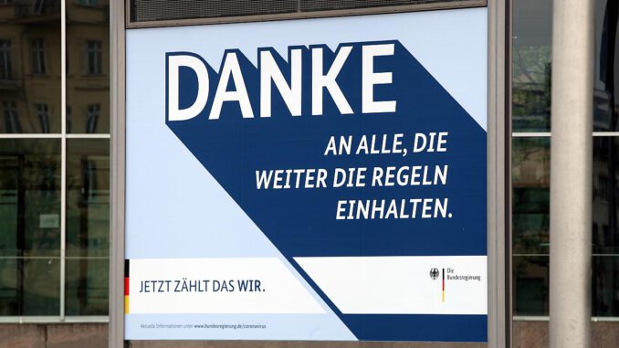 Werbung der Bundesregierung in Coronakrise, über dts Nachrichtenagentur