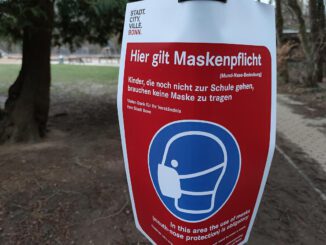 Hinweis auf Maskenpflicht, über dts Nachrichtenagentur