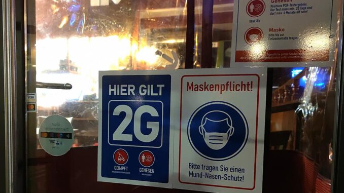 2G und Maskenpflicht in der Gastronomie, über dts Nachrichtenagentur