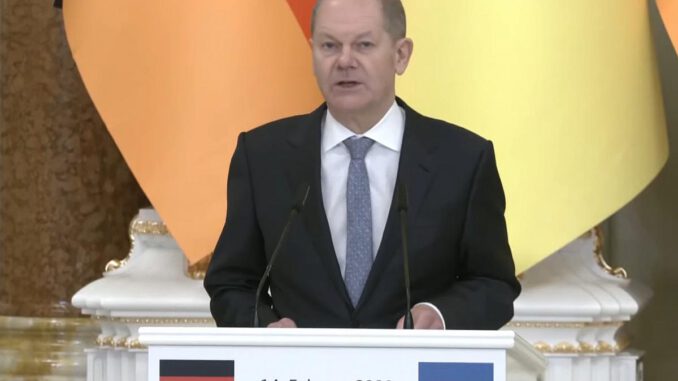 Olaf Scholz am 14.02.2022 in Kiew, über dts Nachrichtenagentur