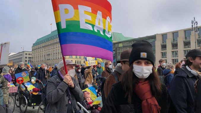 Anti-Kriegs-Demo am 27.02.2022 in Berlin, über dts Nachrichtenagentur