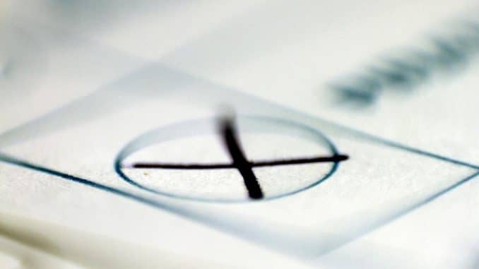 Kreuz auf Stimmzettel, über dts Nachrichtenagentur