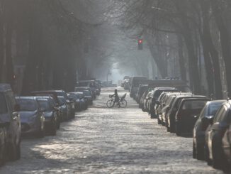 Parkende Autos in einer Straße, über dts Nachrichtenagentur