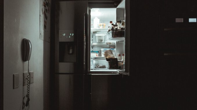silver French-door refrigerator