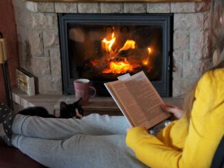 Fireplace Fire Read Book Flames  - ivabalk / Pixabay