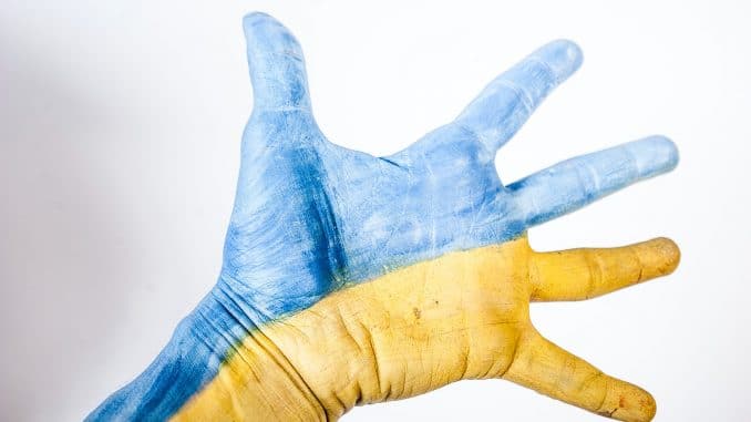 blue and brown hand painting