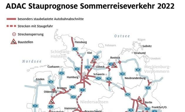 Stop-and-go vor allem in Richtung Heimat / ADAC Stauprognose für 5. bis 7. August