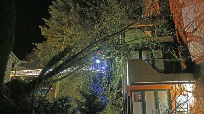 FW Bad Segeberg: Sturmtief &quot;Nadia&quot; sorgte für viele wetterbedingte Einsätze - aber auch ein Verkehrsunfall und eine Tierrettung wurden abgearbeitet.