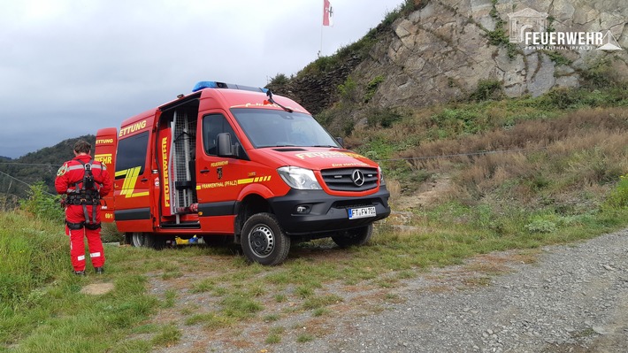 FW Frankenthal: Weinlese in Mayschoss - Unterstützung durch die Höhenretter der Feuerwehr Frankenthal