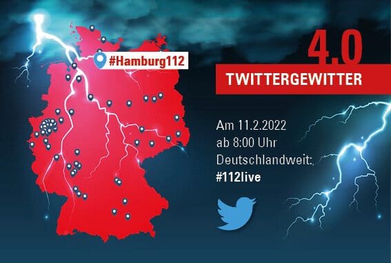 FW-HH: Tag des europäischen Notrufs am 11.2. - Twittergewitter der deutschen Berufsfeuerwehren