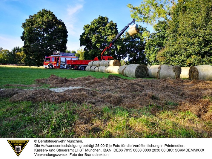 FW-M: Heuballen mit akuter Brandgefahr (Pasing)