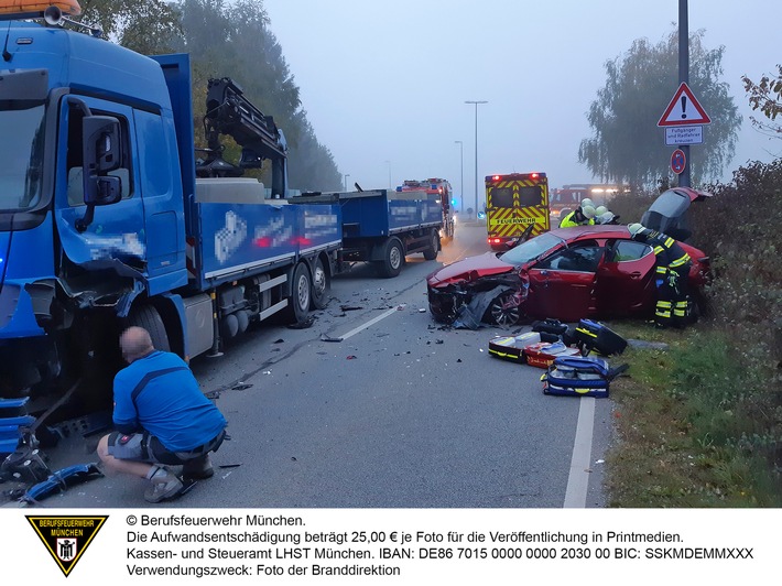 FW-M: eCAll meldet Verkehrsunfall (Neulangwied)