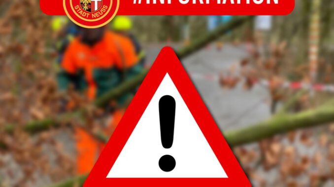 FW-NE: Stürmische Tage erwartet | Feuerwehr ist vorbereitet | Handlungsempfehlungen